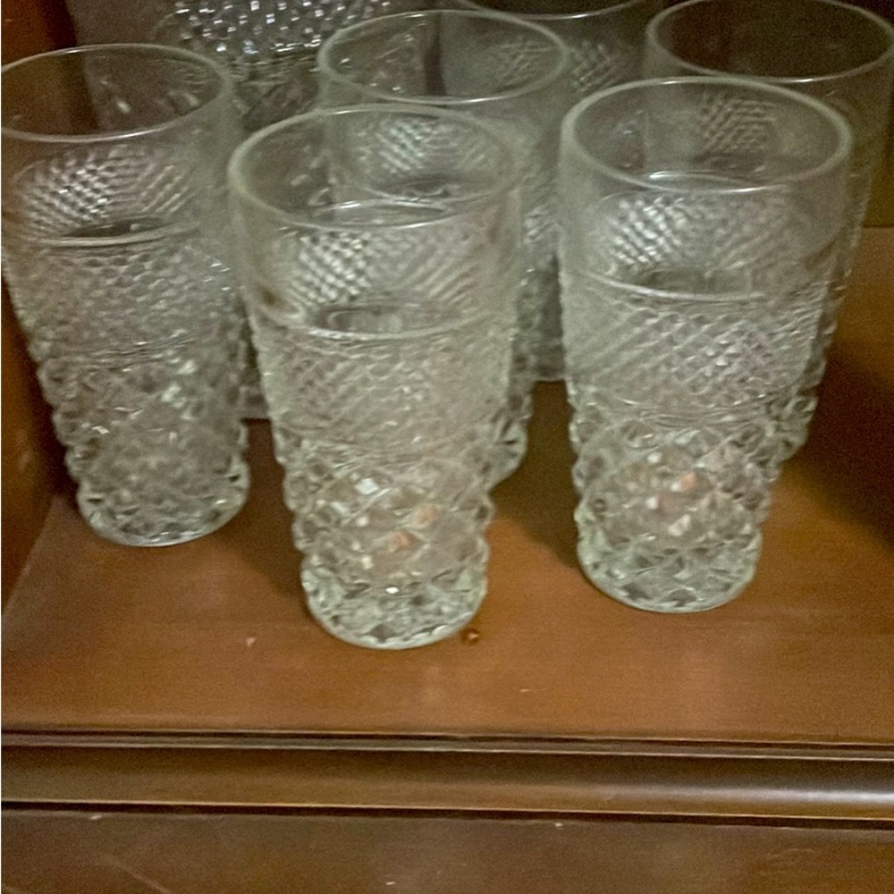 Vintage anchor Hocking six glasses pitcher excellent shape six glasses/pitcher